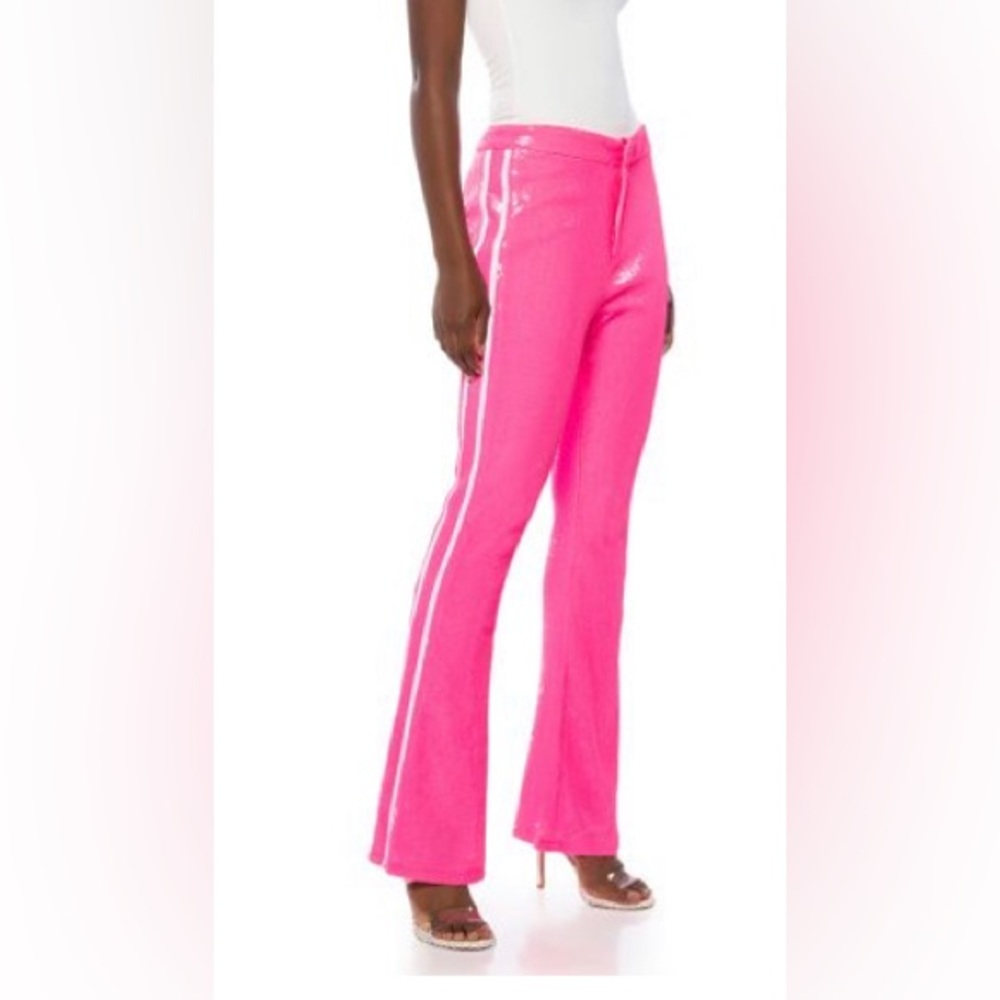 Get Down On it Sequin Flare Trousers